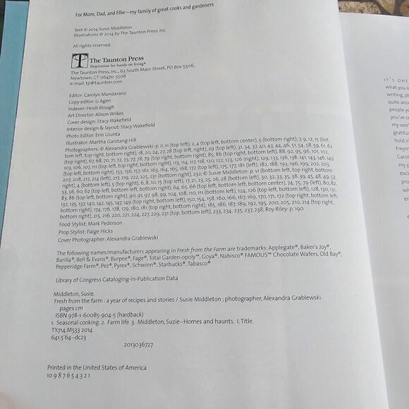 Fresh From The Farm: A Year Of Recipes And Stories By Susie Middleton, Hardcover - Picture 3 of 10